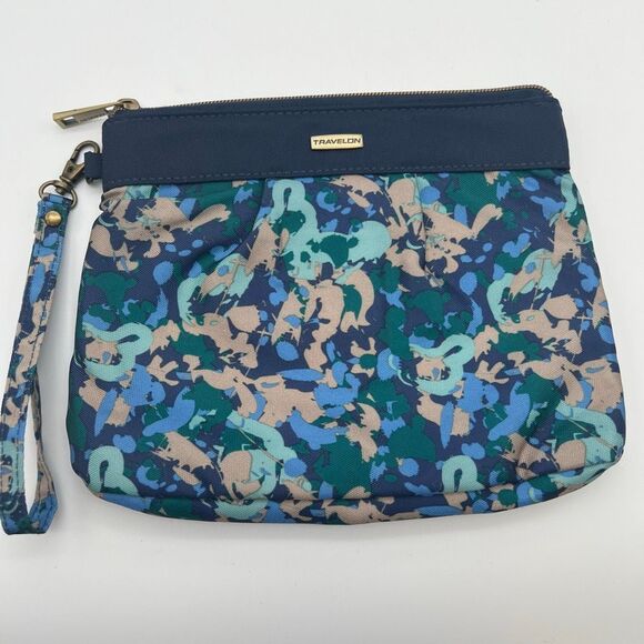 NWOT TRAVELON 3 Matching Wristlets Wallet RFID Blue Green Floral Travel Bags NEW - Picture 2 of 15